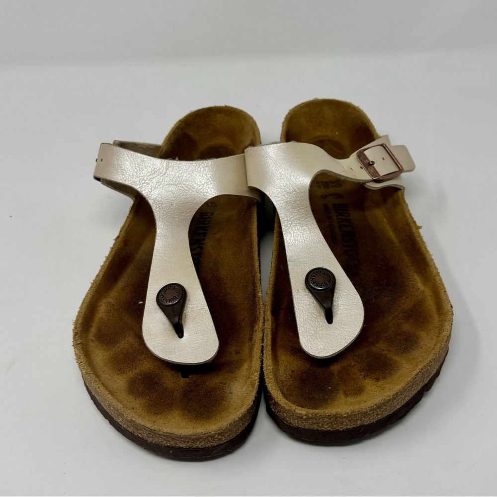 Birkenstock | Gizeh Sandals, Pearly White Color, Size 39 - EUC - Picture 5 of 7